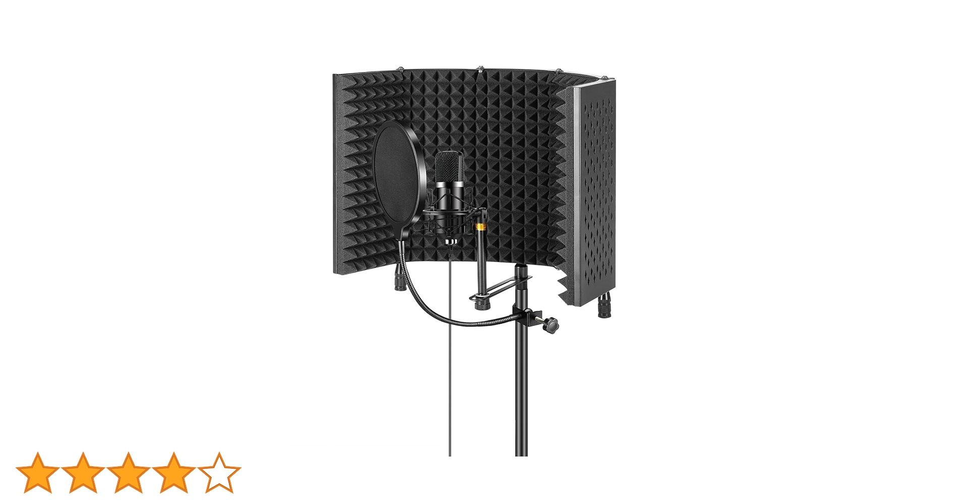 Amazon | YINGYOUマイク分離シールドスタジオマイク吸音フォーム
